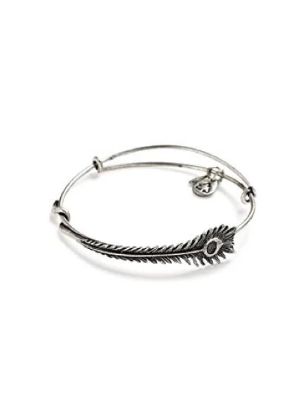 Alex and Ani Peacock Feather Expandable Bracelet - Silver